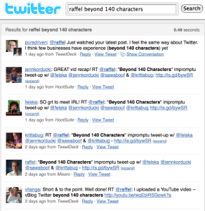 Twitter Search beyond 140 characters