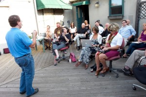 Jim Raffel speaking at Milwaukee Likemind