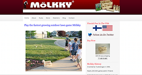 MolkkyUSA.com redesign above the fold