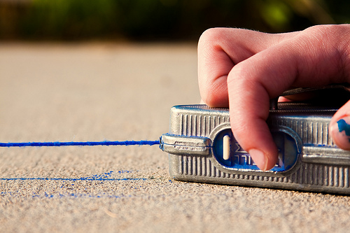 Snapping a chalk line