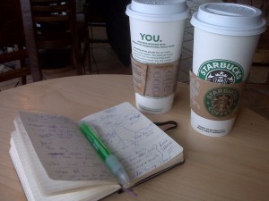 image of planning meeting at starbucks